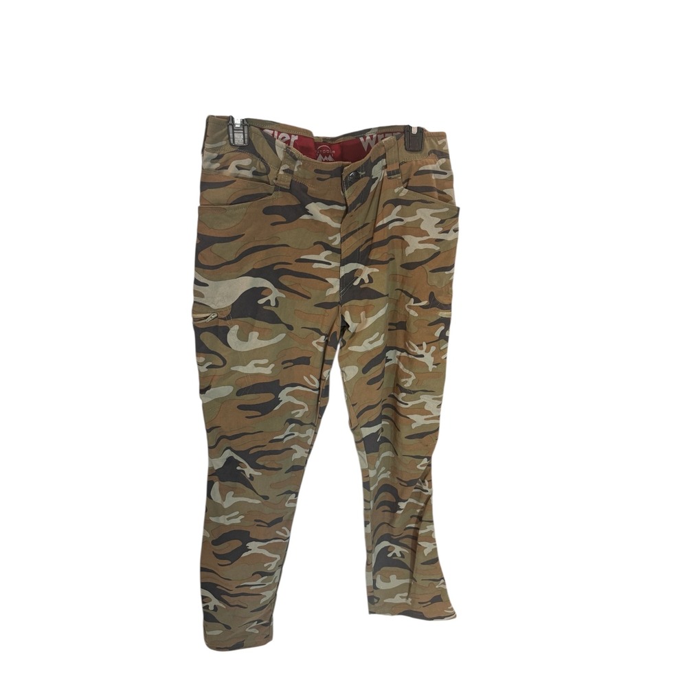 Wrangler Outdoor Camouflage Print Nylon Spandex Cargo Pants Men's 34 X 32